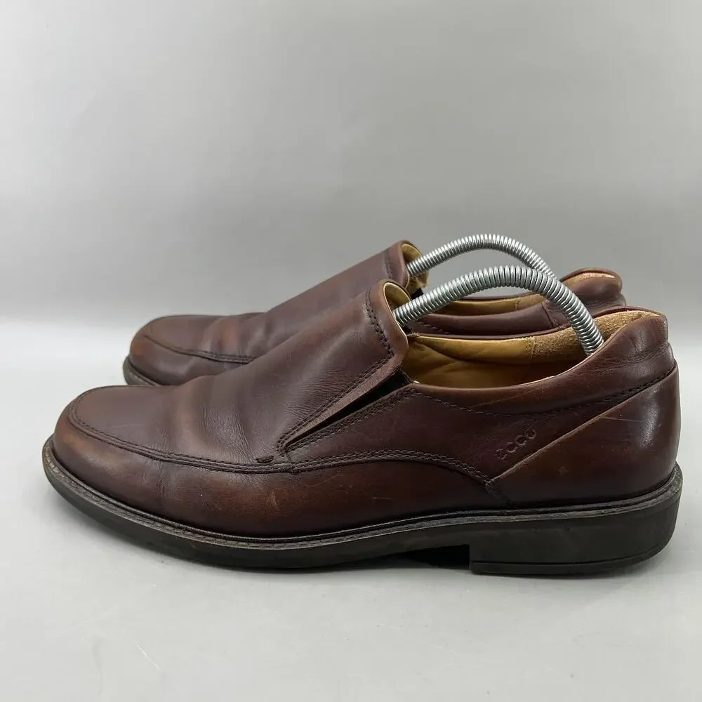 ECCO Holton Casual Slip On Loafers Men Size 10 US, 44 EU Brown Comfort Low Shoes